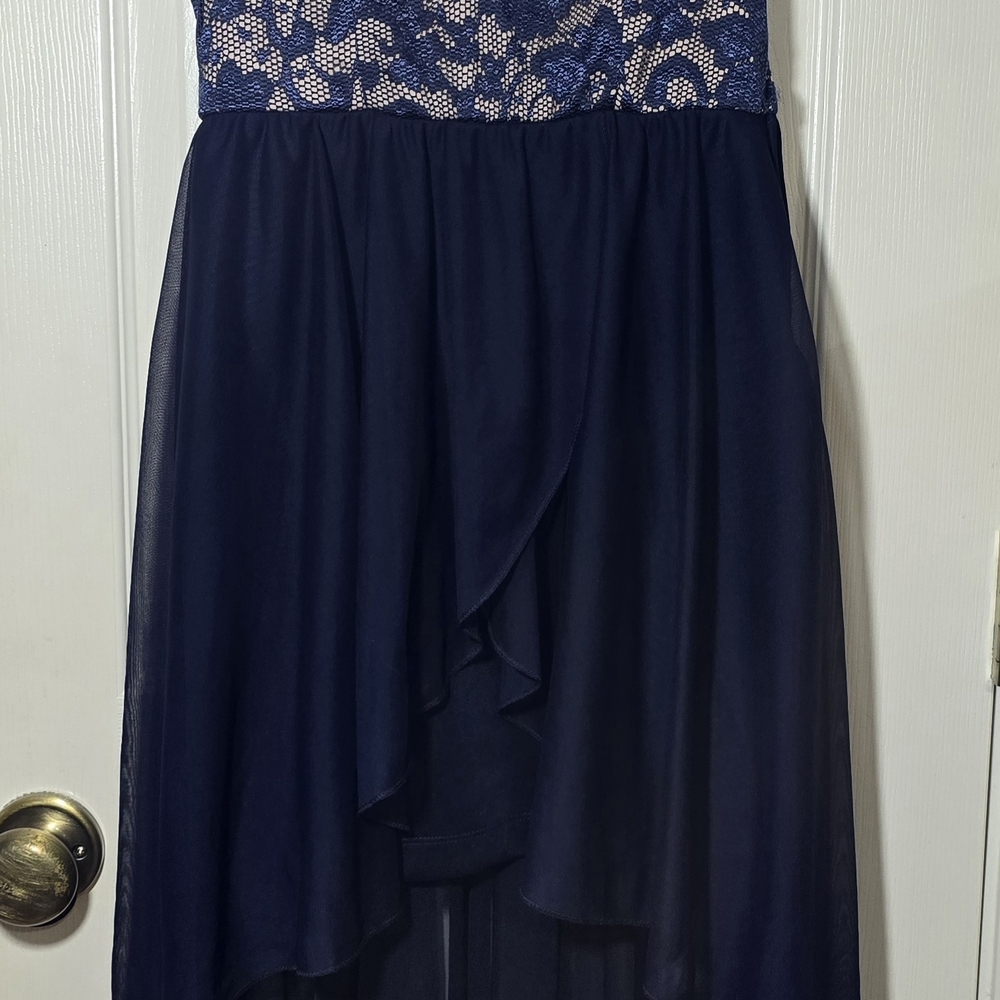 Emerald Sundae Navy and Beige Lace Dress